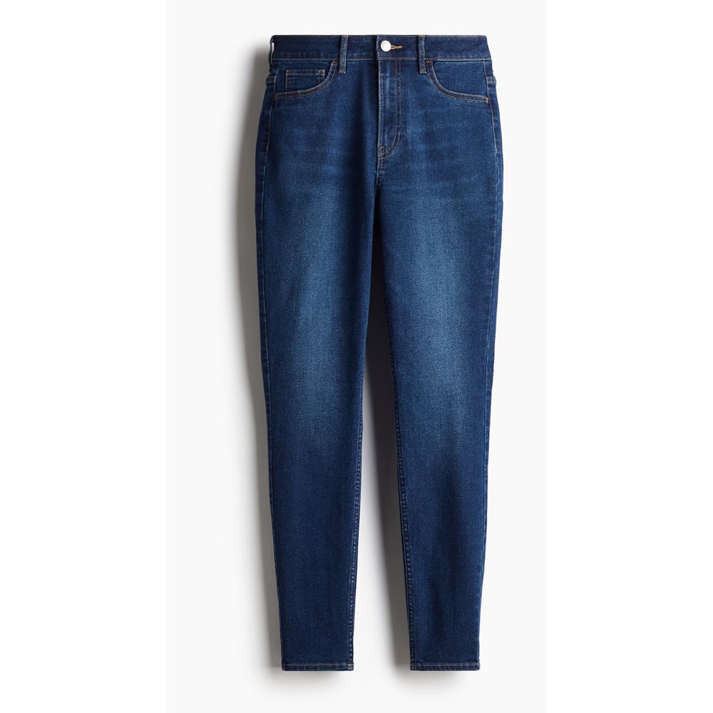 H&M Curvy Fit Denim Blue Jegging Ultra High Waist‎ Womens Sz 10